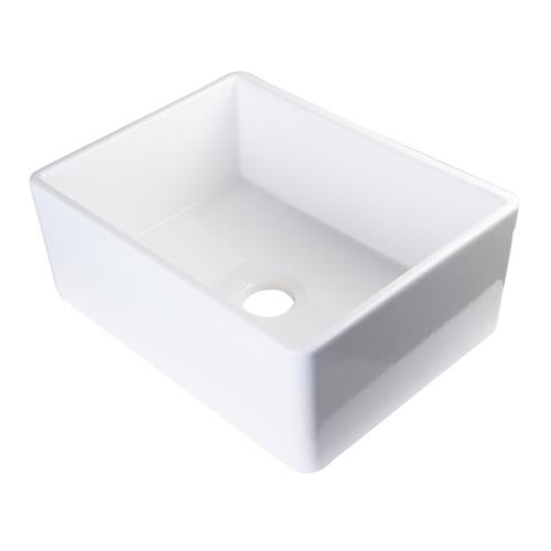 Alfi - 26 Inch Contemporary Smooth Apron Fireclay Farmhouse Kitchen Sink