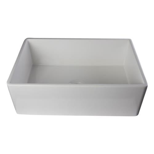 Alfi - 30 Inch Contemporary Smooth Apron Fireclay Farmhouse Kitchen Sink