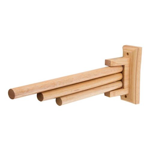 Alfi - 16 Inch Triple Rack Wooden Towel Bar Bathroom Accessory