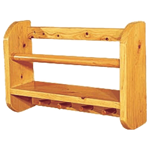 Alfi - 18 Inch Wall Mounted Wooden Shelf & Hooks Bathroom Accessory