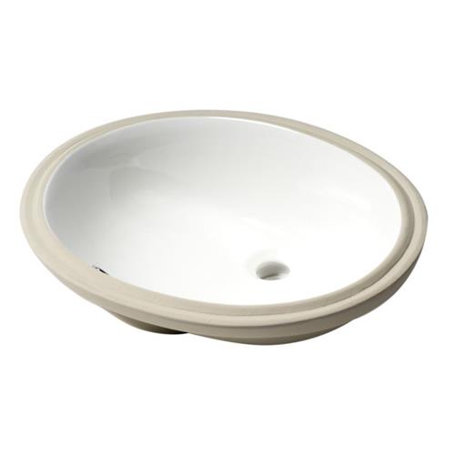 Alfi - White 23 Inch Oval Undermount Ceramic Sink