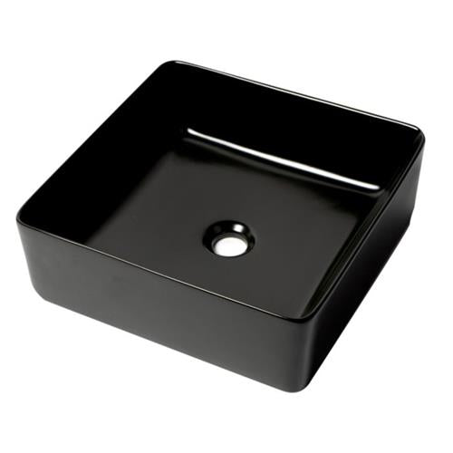 Alfi - 16 Inch Modern Square Above Mount Ceramic Sink