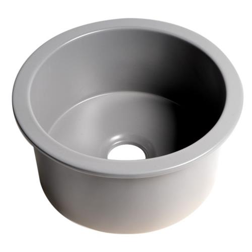Alfi - Round 18 Inch x 18 Inch Undermount / Drop In Fireclay Prep Sink