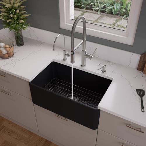 Alfi - 30 Inch White Thin Wall Single Bowl Smooth Apron Fireclay