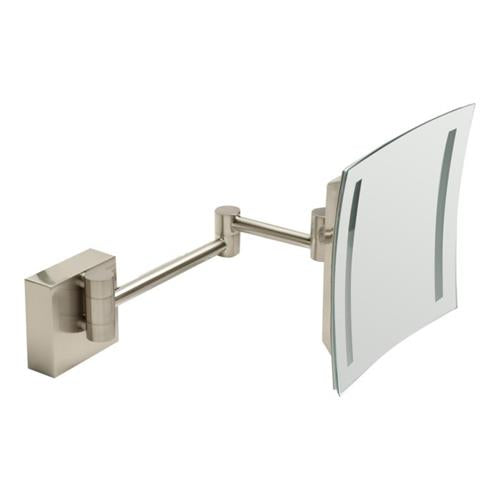 Alfi - Wall Mount Square 8 Inch 5x Magnifying Cosmetic Mirror with Light