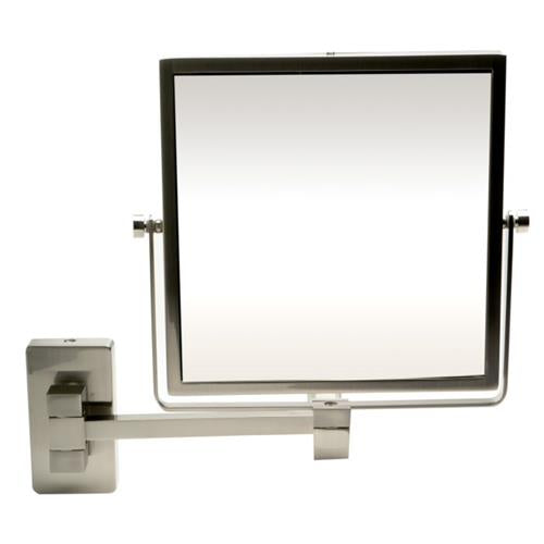 Alfi - 8 Inch Square Wall Mounted 5x Magnify Cosmetic Mirror