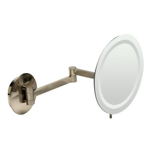 Alfi - Wall Mount Round 9 Inch 5x Magnifying Cosmetic Mirror with Light