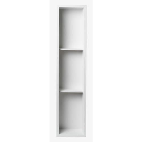 Alfi - 8 x 36 Inch Stainless Steel Vertical Triple Shelf Bath Shower Niche