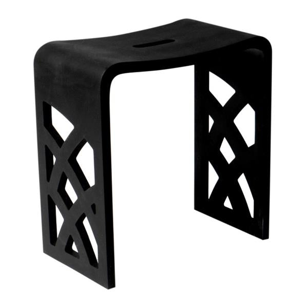 Alfi - Designer White Matte Solid Surface Resin Bathroom / Shower Stool