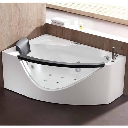 Eago - 5 ft Clear Rounded Right Corner Acrylic Whirlpool Bathtub