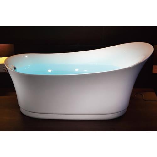 Eago - 6 Foot White Free Standing Air Bubble Bathtub