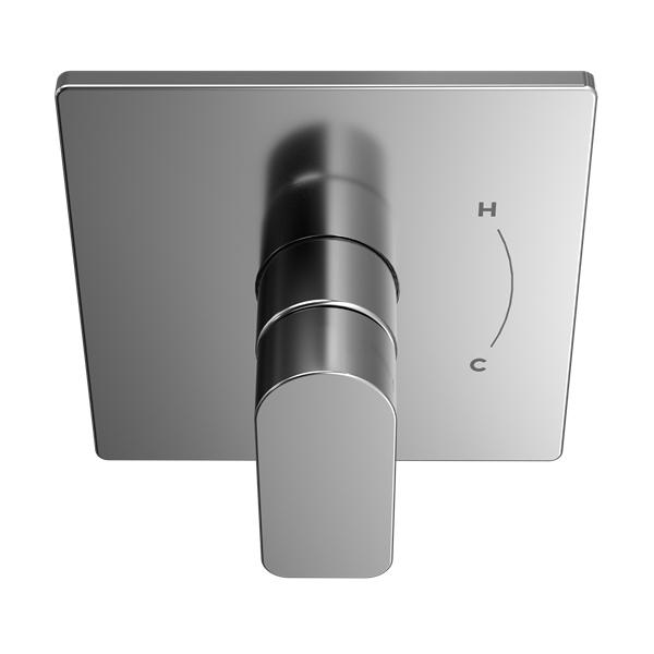 Toto - Oberon Square 7 Inch Pressure Balance Valve Shower Trim, Polished Chrome
