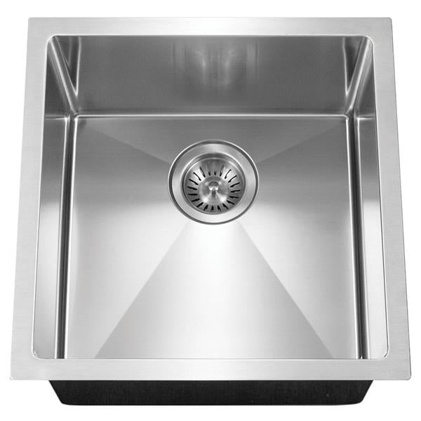 Hamat - Axiom 17 Inch 10mm Radius Undermount Prep Bowl Kitchen Sink