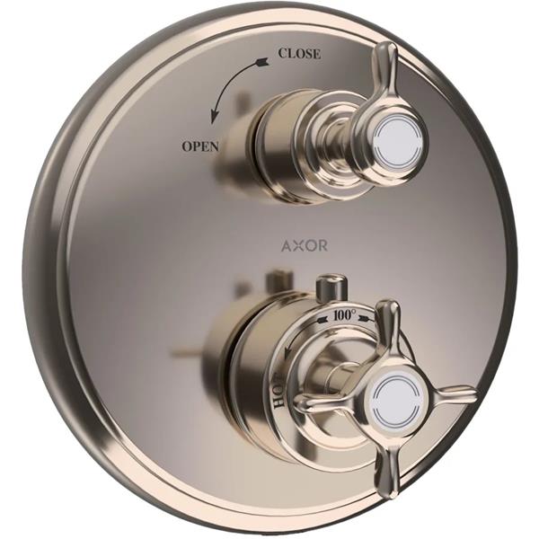 Hansgrohe - Axor Montreux Thermostatic Trim with Volume Control- Cross-Handle