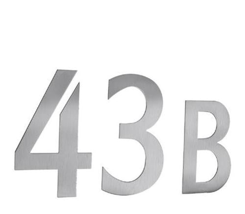 Beslagsboden - Mailbox Letter B in Stainless Steel Self-Adhesive