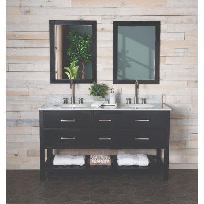 Maidstone - Holden 60 Inch Birch and Oak Double Bowl Console Vanity