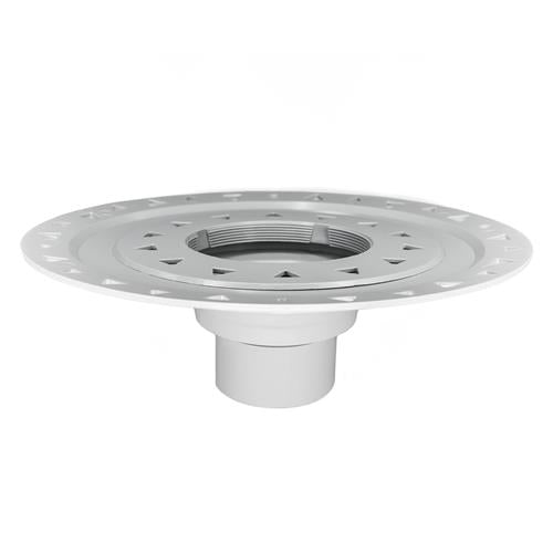Infinity Drain - Bonded Flange PVC Drain 4 Inch Throat, 2 Inch, 3 Inch, and 4 Inch Outlet