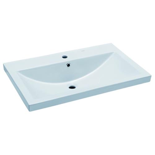 Eago - White Ceramic 32 Inch x19 Inch Rectangular Drop In Sink