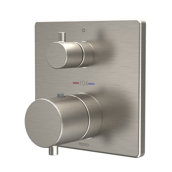 Toto - Square Thermostatic Mixing Valve With Volume Control Shower Trim