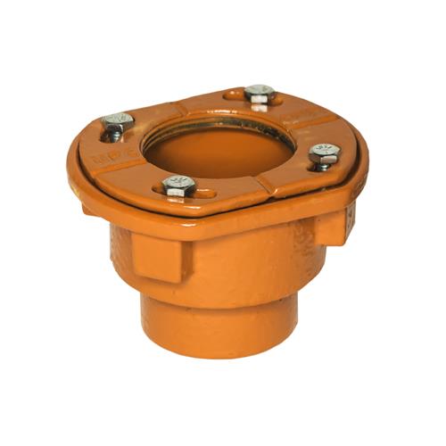 Infinity Drain - Compact Clamp Down Drain Cast Iron, 2 Inch Throat, 2 Inch No Hub Outlet