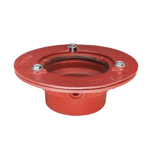 Infinity Drain - Clamp Down Drain Cast Iron 4 Inch Throat, 4 Inch No Hub Outlet