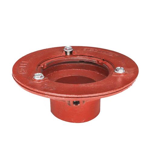 Infinity Drain - Clamp Down Drain Cast Iron 4 Inch throat, 2 Inch inside caulk outlet