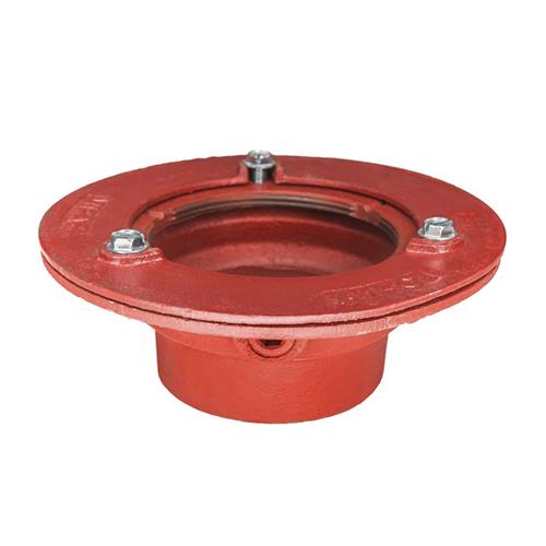 Infinity Drain - Clamp Down Drain Cast Iron 4 Inch throat, 3 Inch inside caulk outlet