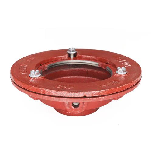 Infinity Drain - Clamp Down Drain Cast Iron 4 Inch throat, 2 Inch threaded outlet