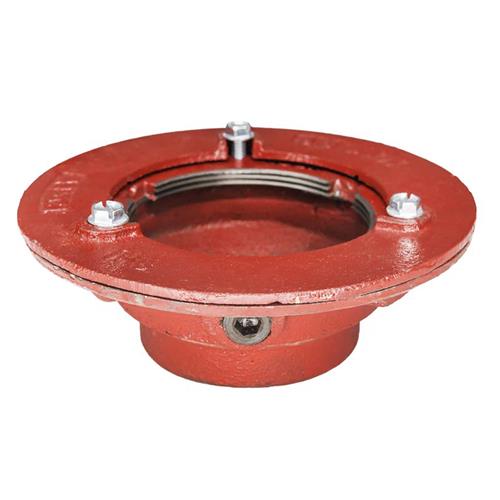 Infinity Drain - Clamp Down Drain Cast Iron 4 Inch throat, 3 Inch threaded outlet