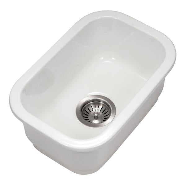 Hamat - Chelsea 13 Inch Undermount Fireclay Bar Sink, White