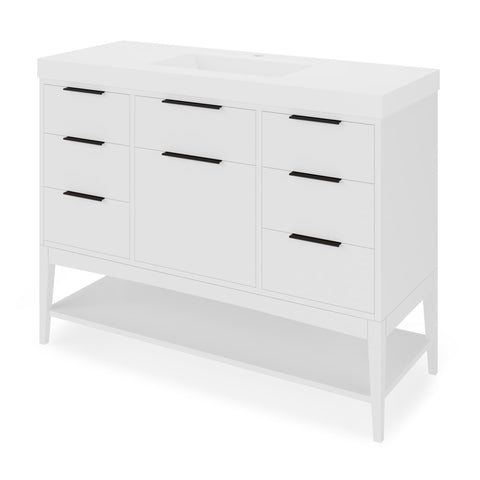 Jeffrey Alexander - Gardner 48 Inch W Single Basin Bathroom Vanity Set