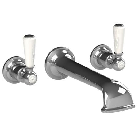 Lefroy Brooks - Classic White Lever Wall Mounted Bath Filler Trim Only