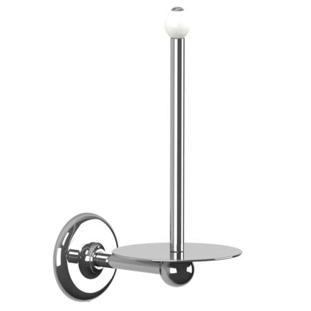 Lefroy Brooks - Classic Spare Loo Roll Holder With White Acorn