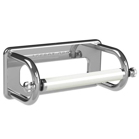 Lefroy Brooks - Classic Loo Roll Holder With White Bar