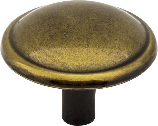 Elements - 1-1/4 Inch Diameter Brushed Kingsport Cabinet Mushroom Knob