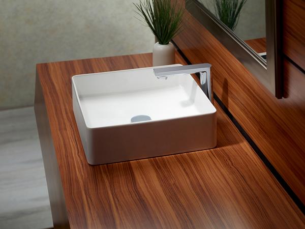 Toto - Arvina Square Vessel Fireclay Bathroom Sink, Cotton White