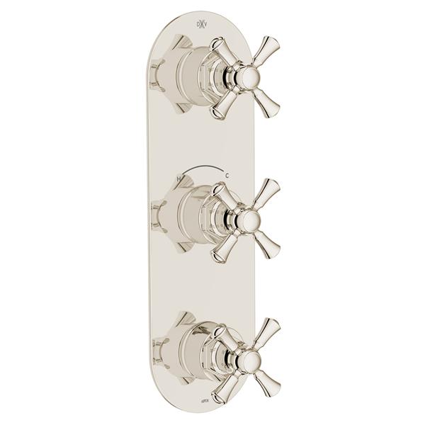 DXV - Oak Hill Three-Handle Thermostatic Valve Trim With Cross Handles