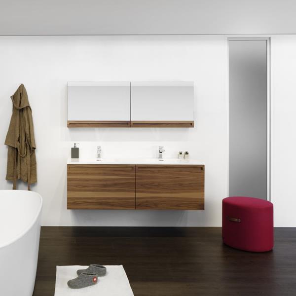 Wetstyle - Element Rafine - Vanity Wall-Mount 48 X 22 - 4 Drawers, Horse Shoe Drawers