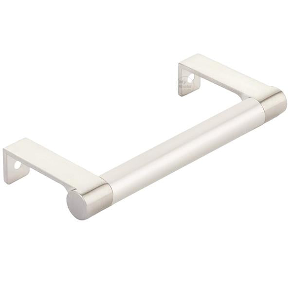 Emtek - Select Cabinet Edge Pull 4-1/4 Inch c-c, Round Edge Stem, Smooth Bar