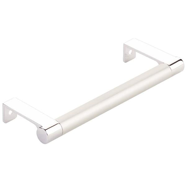 Emtek - Select Cabinet Edge Pull 5-1/4 Inch c-c, Round Edge Stem, Smooth Bar