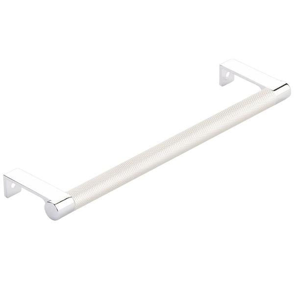 Emtek - Select Cabinet Edge Pull 8-1/4 Inch c-c, Round Edge Stem, Knurled Bar
