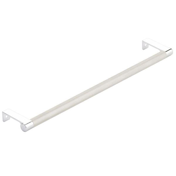 Emtek - Select Cabinet Edge Pull 12-1/4 Inch c-c, Round Edge Stem, Knurled Bar