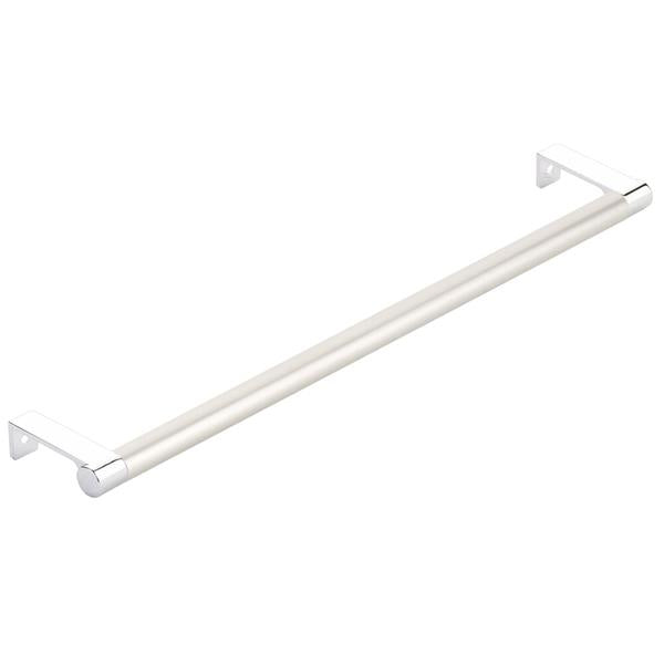 Emtek - Select Cabinet Edge Pull 12-1/4 Inch c-c, Round Edge Stem, Smooth Bar