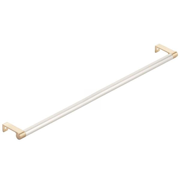 Emtek - Select Cabinet Edge Pull 18-1/4 Inch c-c, Round Edge Stem, Smooth Bar