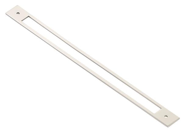 Emtek - Modern Backplate For Cabinet Pull, 12 Inch C-C