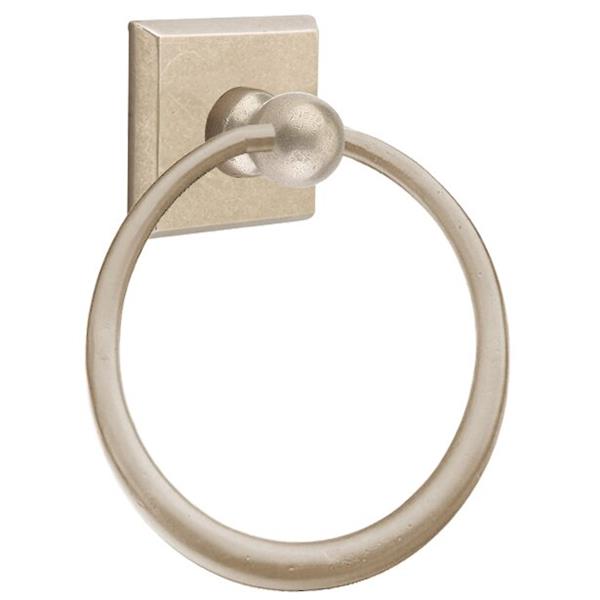 Emtek - Sandcast Bronze Towel Ring, 6-1/2 Inch