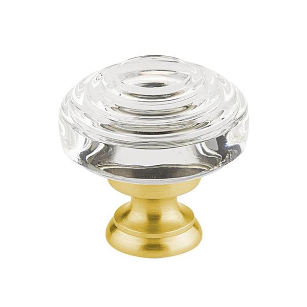 Emtek - Deco Glass Knob, Cabinet, 1-1/4 Inch