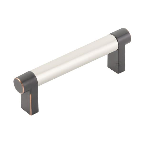 Emtek - Select Cabinet Pull 3-1/2 In C-C, Rectangular Stem, Smooth Bar