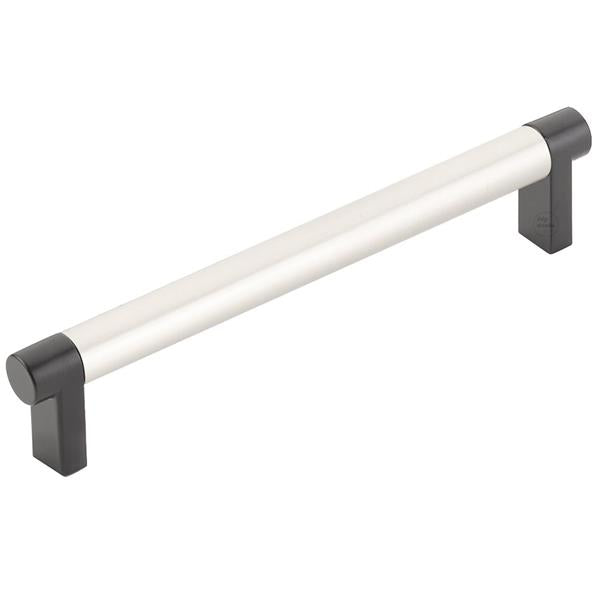 Emtek - Select Cabinet Pull 6 In C-C, Rectangular Stem, Smooth Bar