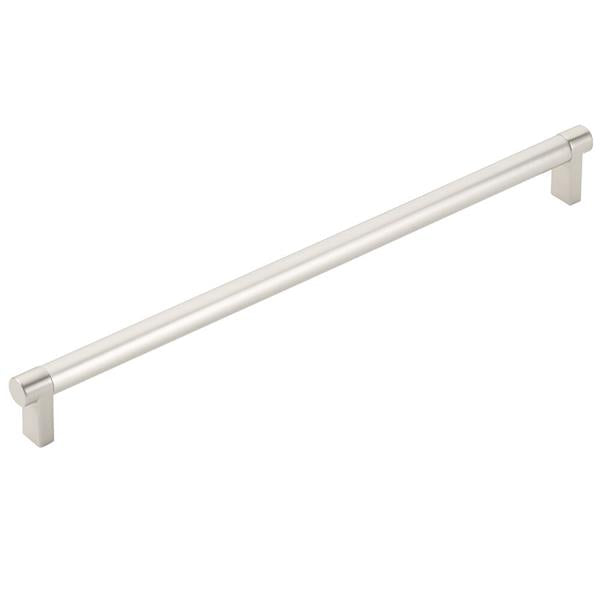 Emtek - Select Cabinet Pull 12 In C-C, Rectangular Stem, Smooth Bar